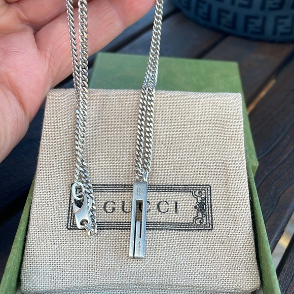 Gucci G necklace 925 silver, 18” - Picture 6 of 7